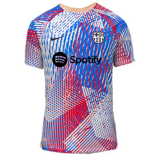 Barcelona maglia da calcio per allenamento pre-partita da uomo blu uniforme da calcio maglia sportiva 2022-2023
